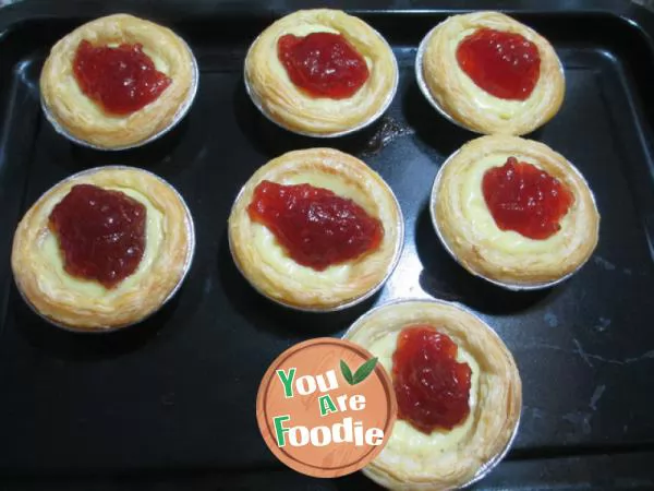 Strawberry jam tart