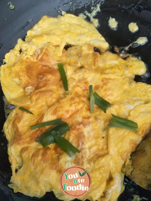 Onion scrambled eggs 