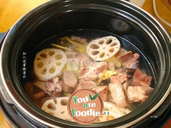 Black bean, lotus root and Spareribs Soup