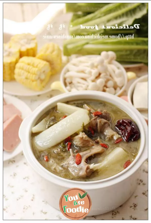 Sour-and-refreshing-appetizer-------sour-radish-duck-soup-hot-pot