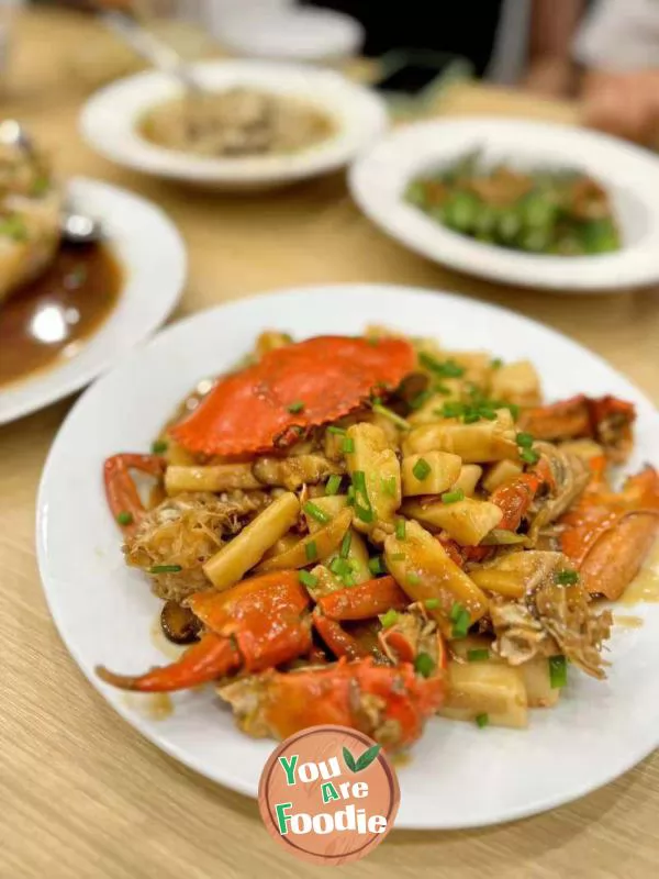 Jiang Cong Crab Stir fried Rice Cake