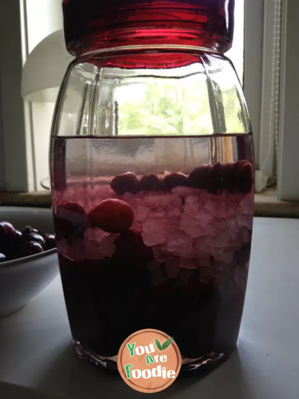 Home brewed cherry wine