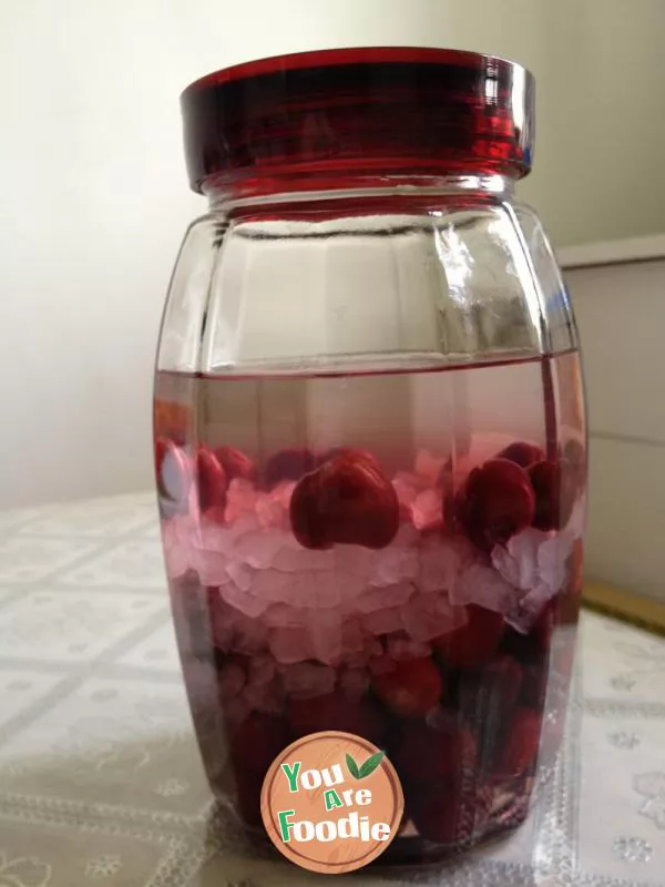 Home brewed cherry wine