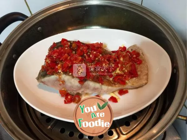 Steamed fish Brisket with chopped pepper