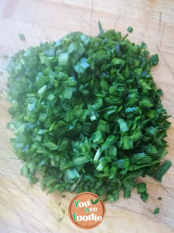 Chives, eggs, dumplings