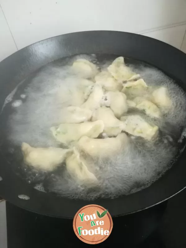 Chives, eggs, dumplings