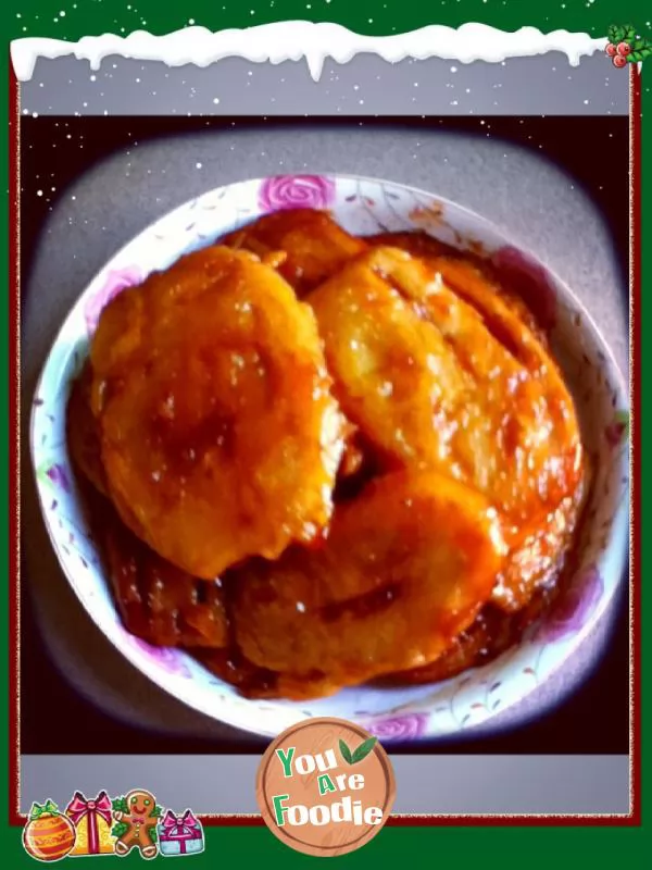 Sweet and sour lotus root slices