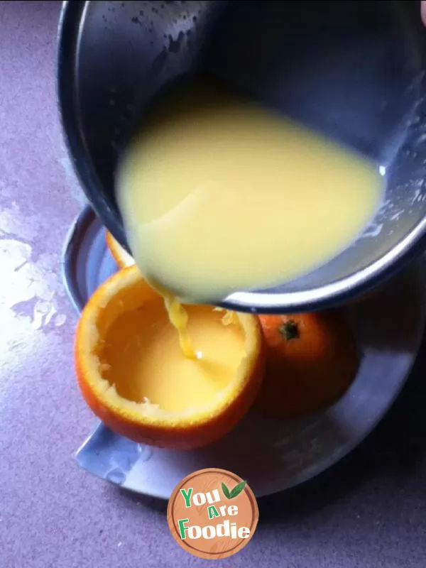 Stewed egg with orange