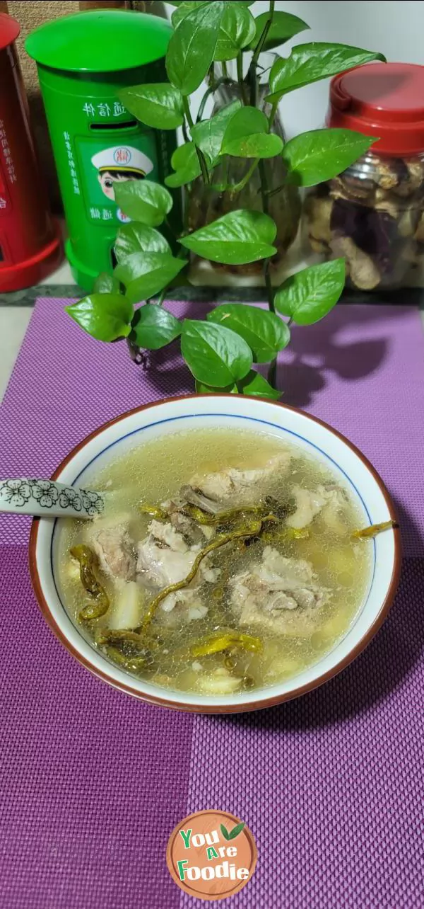 Stewed spareribs with Dendrobium and lotus seeds