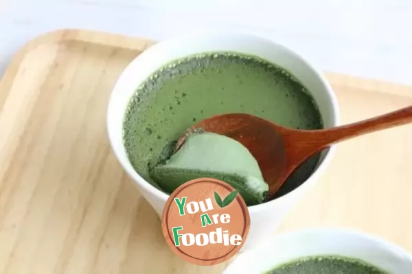 Matcha milk jelly