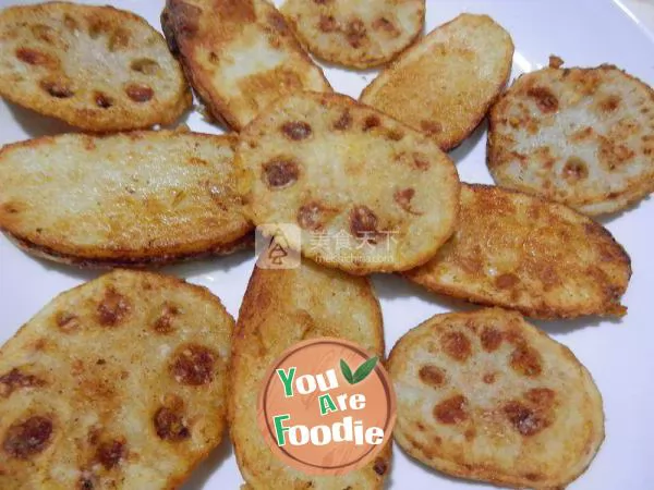 Fried lotus root box and potato box