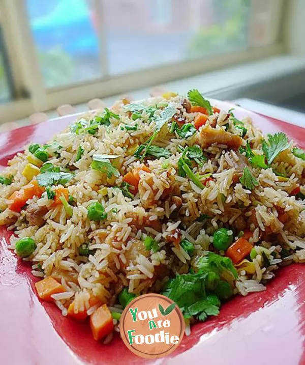 Fried rice with assorted brocade