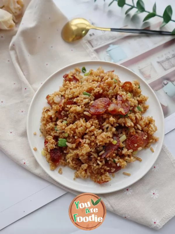 Fried-rice-with-sausages-in-oyster-sauce-❗-Not-enough-delicious-food