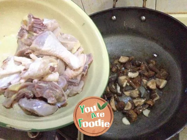 [double mushroom chicken pot] - fragrant dishes