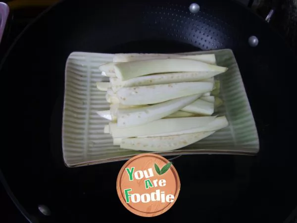 Home cooked - steamed white eggplant