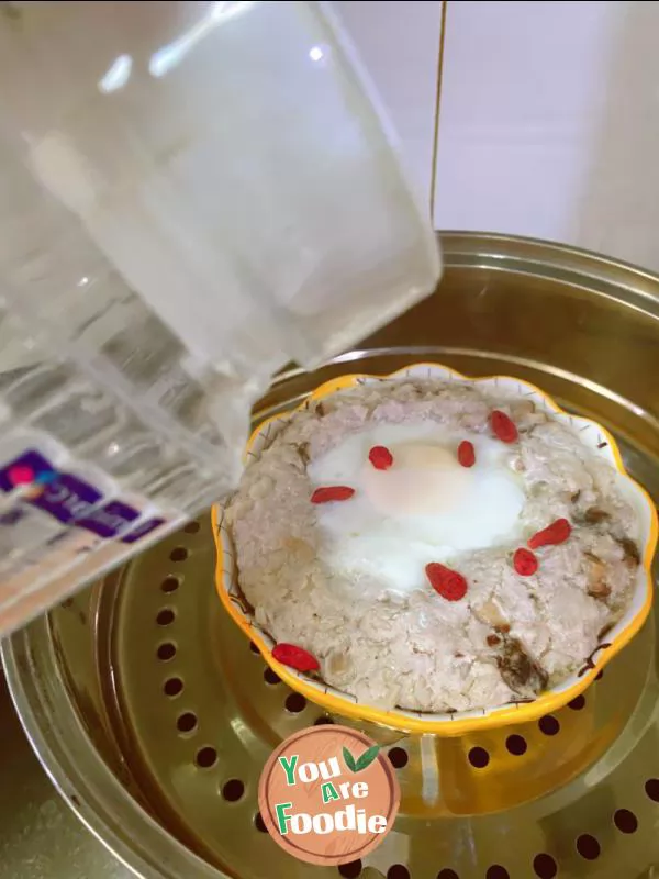 Steamed egg with yam meat