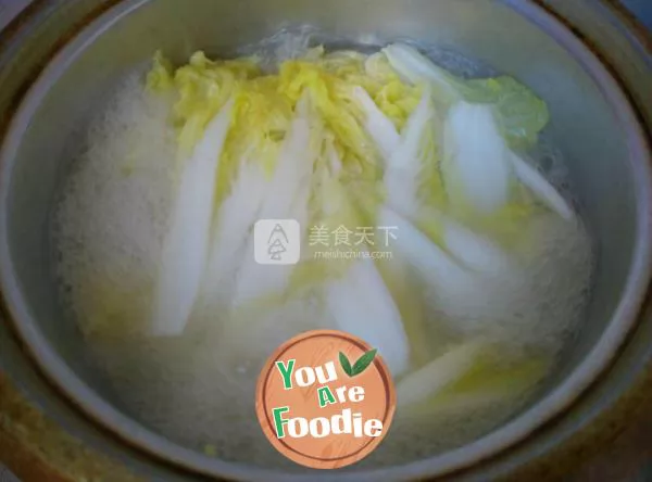 Boiled baby cabbage