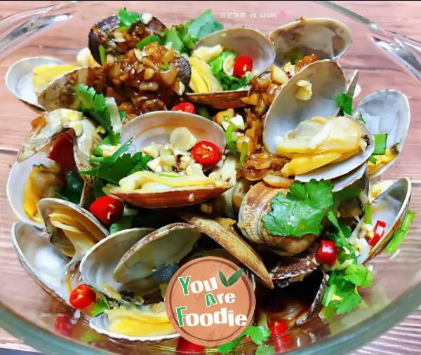 Microwave-clams-with-minced-garlic-and-vermicelli-\#