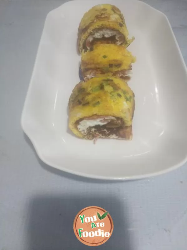 Egg, two color egg roll