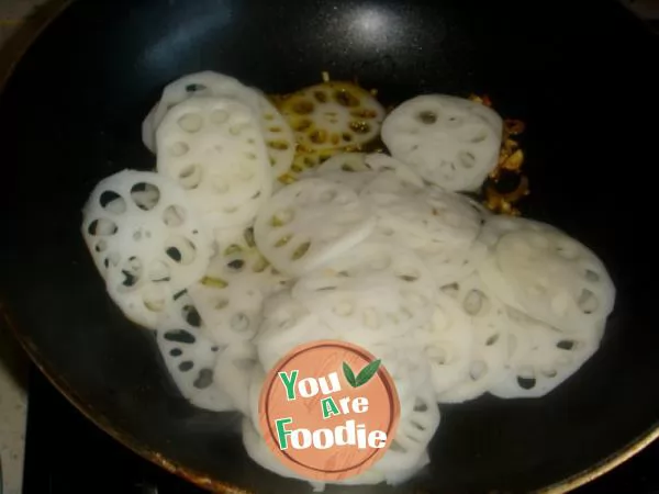 Healthy food - colored pepper and lotus root