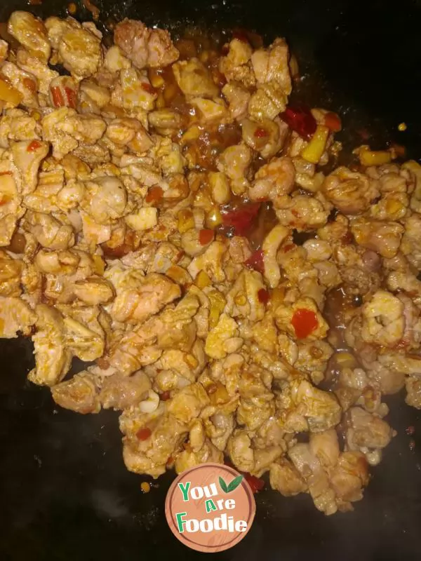 Spicy diced duck