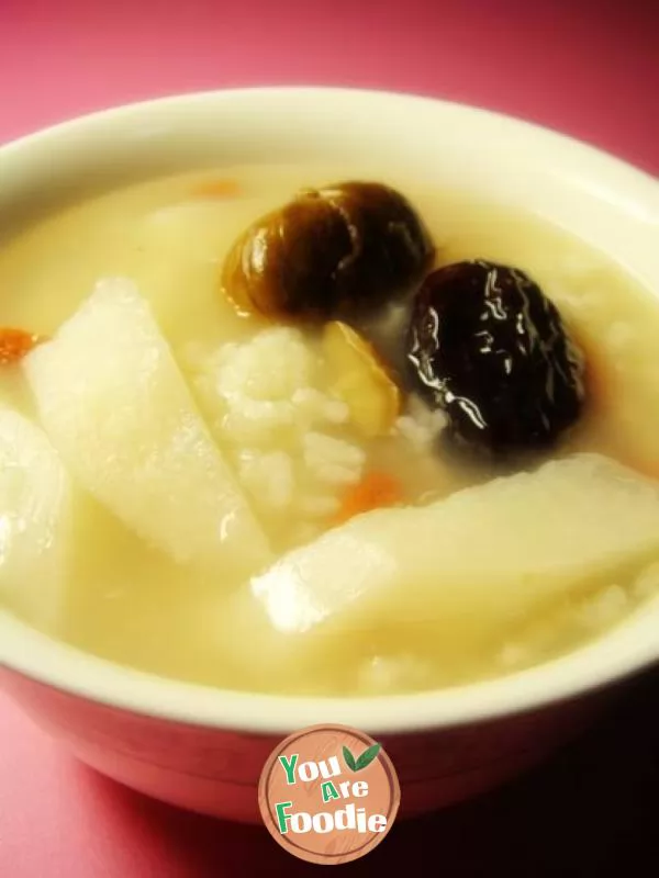 Invigorating-the-spleen-and-kidney----Chinese-yam-and-chestnut-porridge