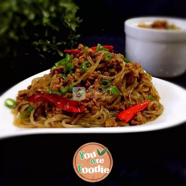 Minced meat vermicelli