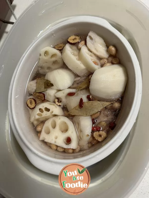 Sea Duck Soup with Lotus Root