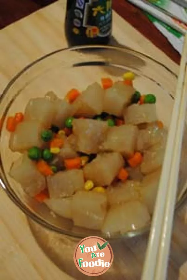 Mixed vegetable skin jelly