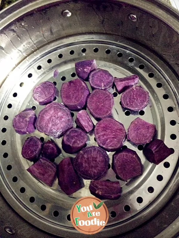 Heart for health -- zero cooking skill purple potato cheese ball