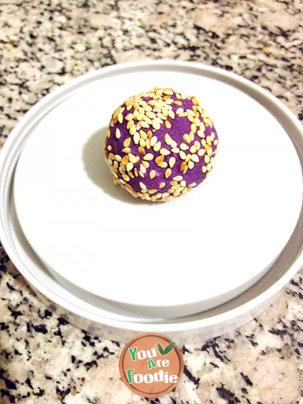 Heart for health -- zero cooking skill purple potato cheese ball