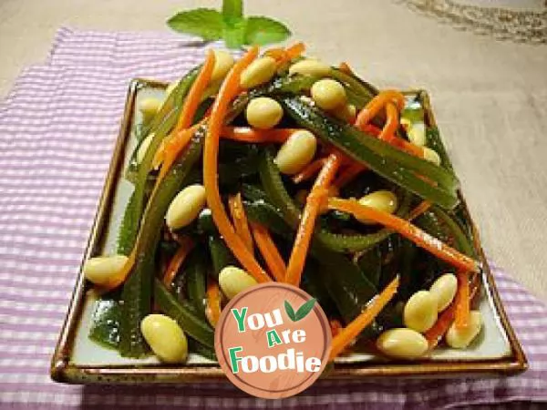 Refreshing cold dishes - 【 shredded kelp with soybeans 】