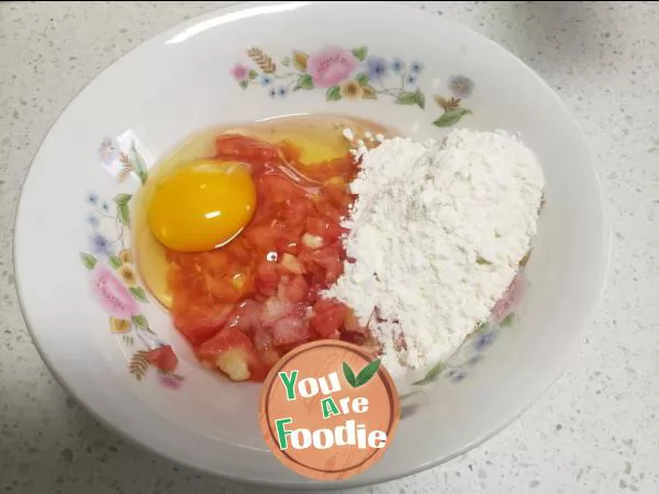 Tomato and egg pancake