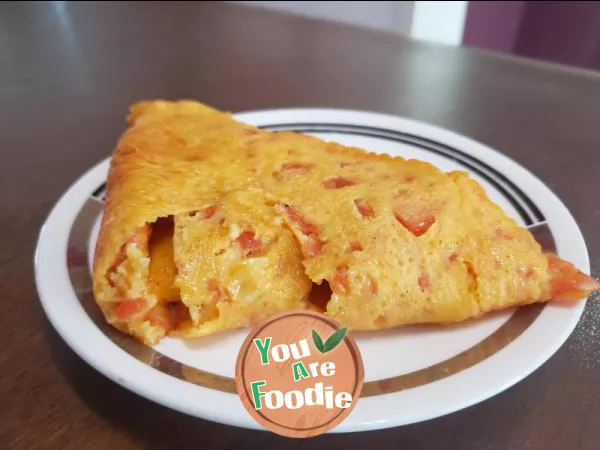 Tomato and egg pancake