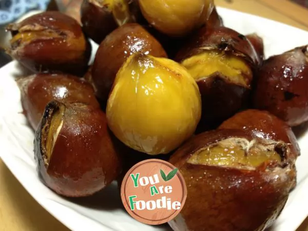 Roasted chestnuts with sugar