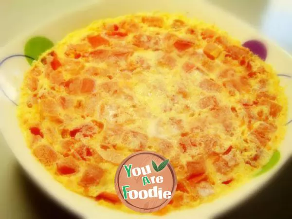 Steamed egg with tomato