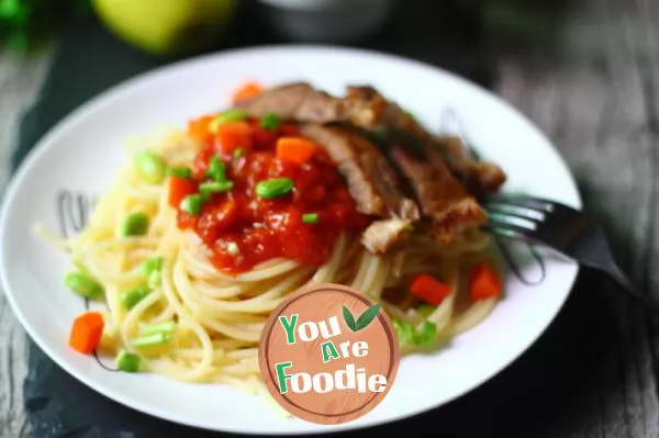 Steak-spaghetti