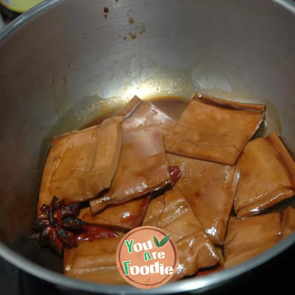 Dried bean curd with honey