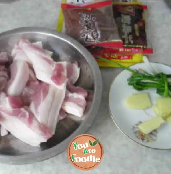 steamed pork with rice flour