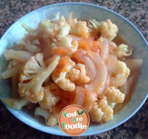 Fried Cauliflower with onion