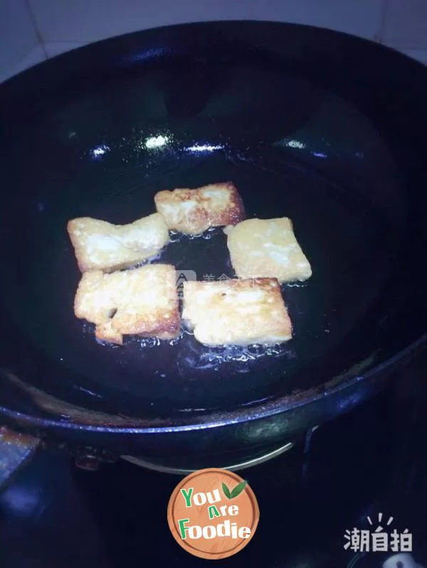 Fried Tofu with mushrooms