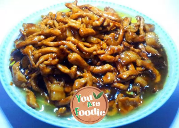 Sauteed Shredded Pork in Sweet Bean Sauce