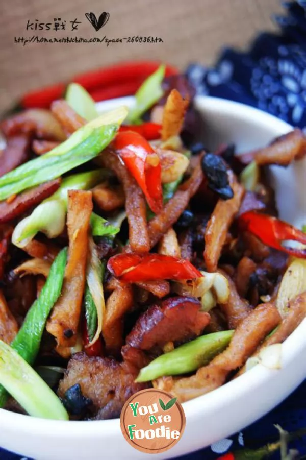 [Hunan-cuisine]:-fried-bacon-with-dried-radish