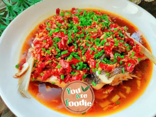 Steamed-Fish-Head-with-Diced-Hot-Red-Peppers