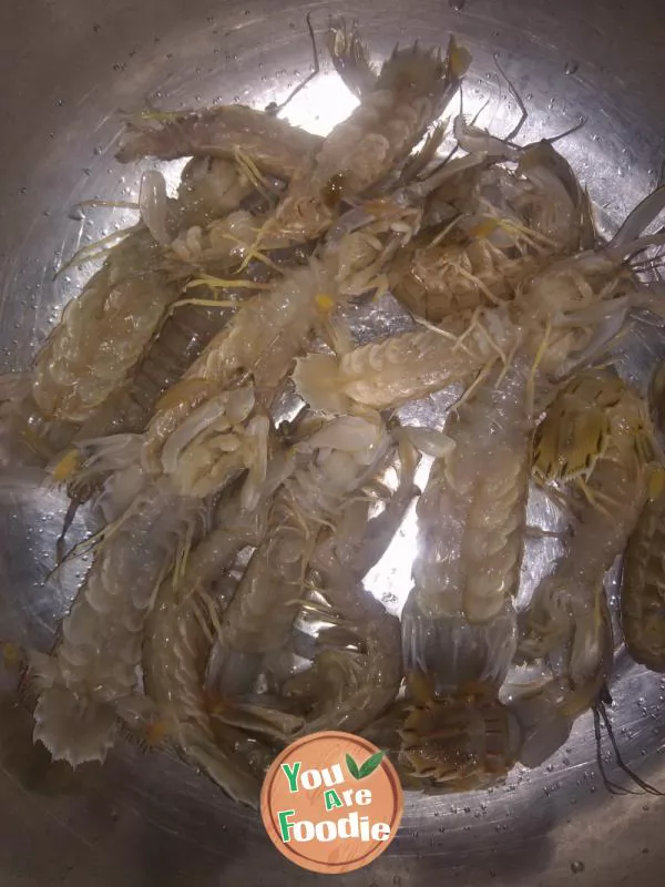 Boiled skin shrimp