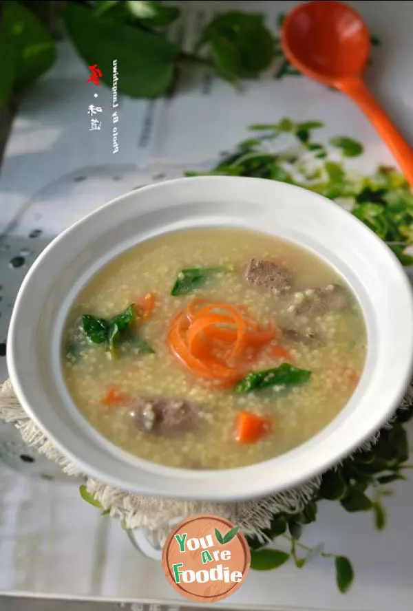 Lamb liver millet porridge