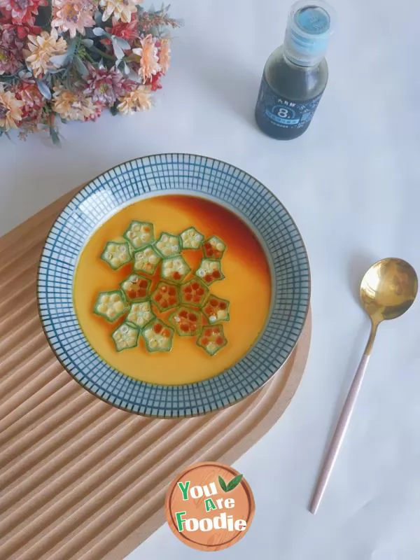 Steamed-egg-with-okra