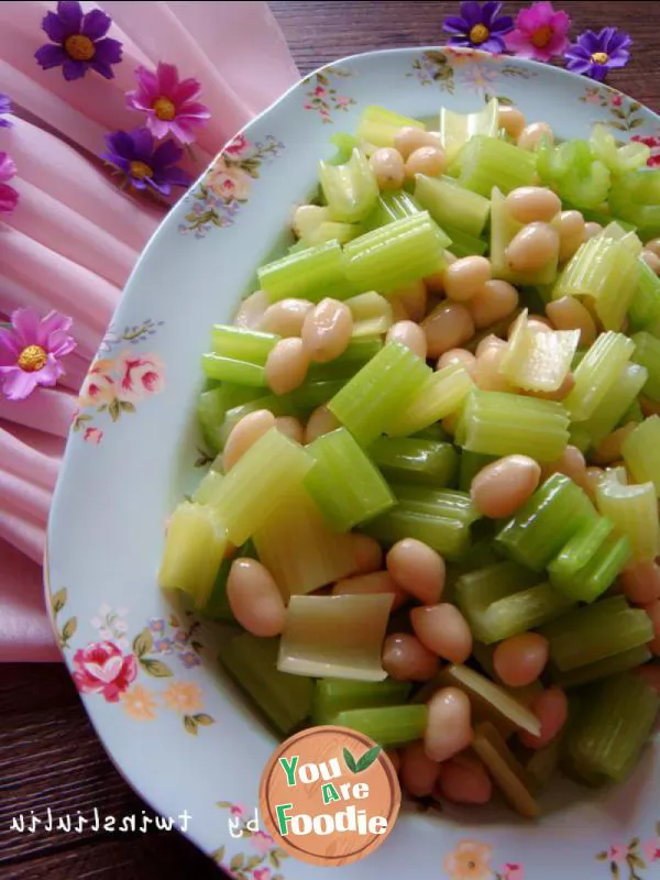 Celery with peanuts