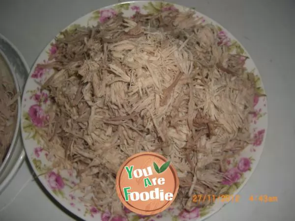 Homemade sesame meat floss