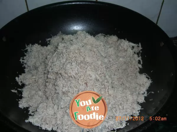 Homemade sesame meat floss